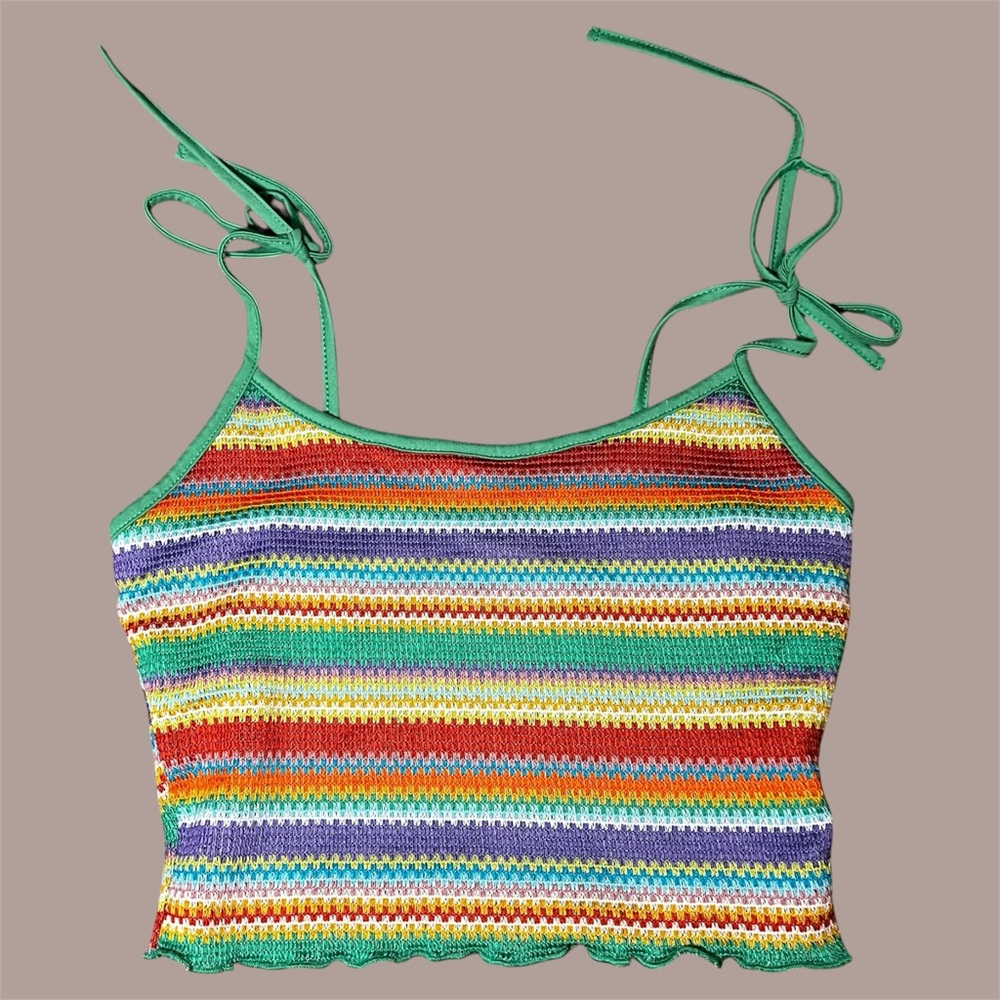 Multicolor Striped Knit Tank Top